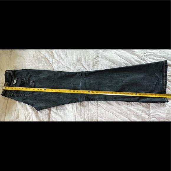 David Kahn Niki 818 Medium Wash Distressed Mid Rise Flare Leg Denim Jeans - Picture 14 of 16